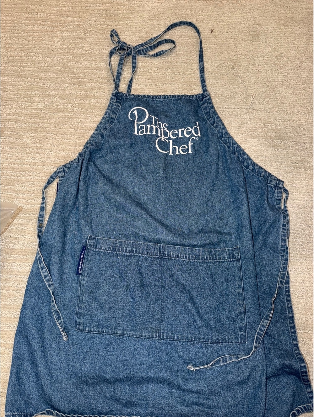 The Pampered Chef denim apron